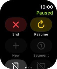 Press End to stop your training activity. Press End to stop your training activity.