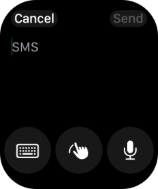 Press the microphone icon and record the message. Press the microphone icon and record the message.