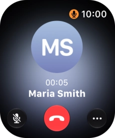 Press the end call icon to end the call and return to the home screen. Press the end call icon to end the call and return to the home screen.