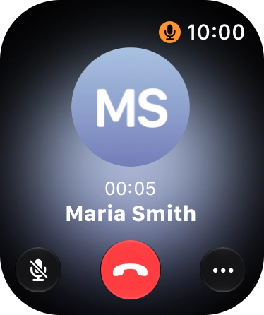 Press the end call icon to end the call and return to the home screen. Press the end call icon to end the call and return to the home screen.