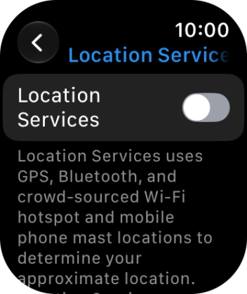Press Location Services. Press Location Services.