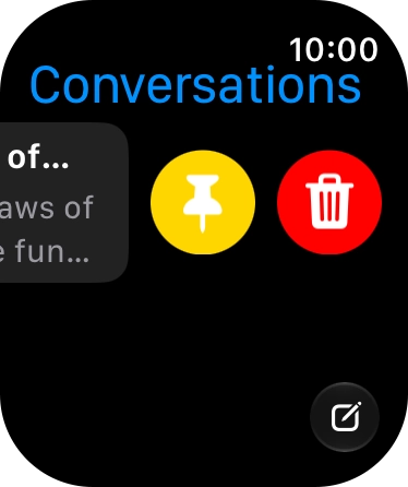 Press the pin conversation icon to pin the conversation to the list of conversations. Press the pin conversation icon to pin the conversation to the list of conversations.