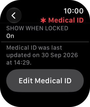 Press Edit Medical ID. Press Edit Medical ID.