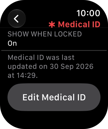 Press Edit Medical ID. Press Edit Medical ID.