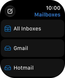 Press the required email account. Press the required email account.