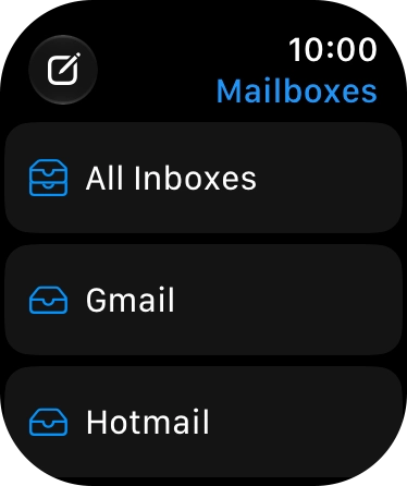 Press the required email account. Press the required email account.