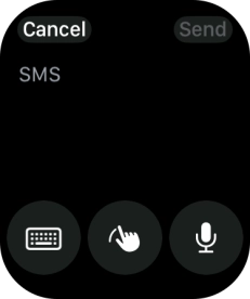 Press the microphone icon and record the message. Press the microphone icon and record the message.
