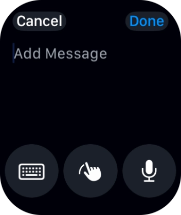 Press the microphone icon and record the message. Press the microphone icon and record the message.