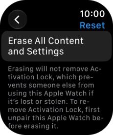 Press Erase All Content and Settings. Press Erase All Content and Settings.