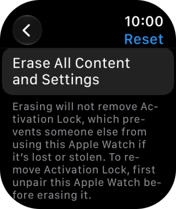 Press Erase All Content and Settings. Press Erase All Content and Settings.