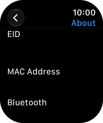 Your Apple Watch EID number is displayed below EID. Your Apple Watch EID number is displayed below EID.