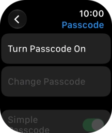 Press Turn Passcode On and key in a lock code of your own choice twice. Press Turn Passcode On and key in a lock code of your own choice twice.
