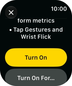Press Turn On. Press Turn On.