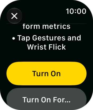 Press Turn On. Press Turn On.