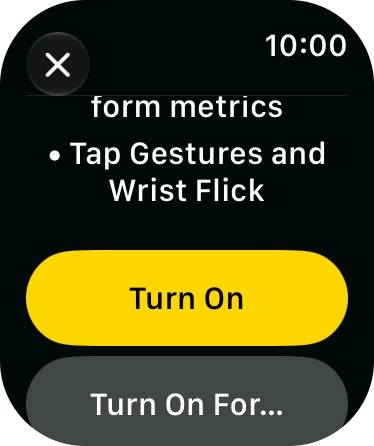 Press Turn On. Press Turn On.