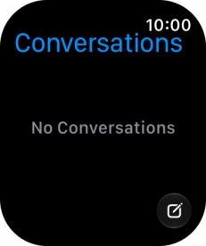 Press the new conversation icon. Press the new conversation icon.