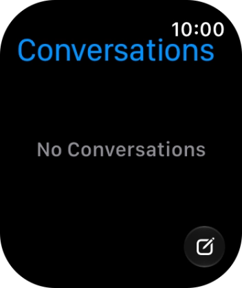 Press the new conversation icon. Press the new conversation icon.