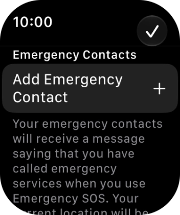 Press Add Emergency Contact and follow the instructions on the screen to key in your emergency info and emergency contacts. Press Add Emergency Contact and follow the instructions on the screen to key in your emergency info and emergency contacts.