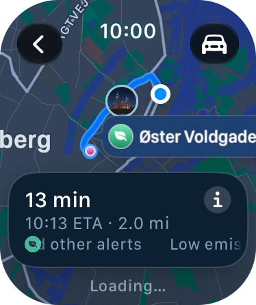 Press the transport type icon. Press the transport type icon.