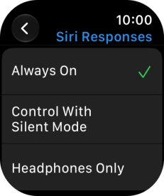 Press the required setting. Press the required setting.