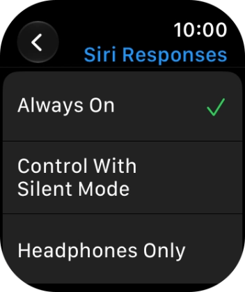 Press the required setting. Press the required setting.