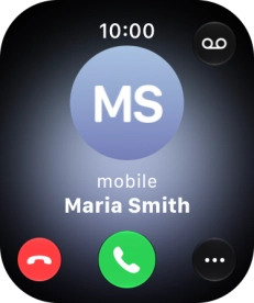 Press the Digital Crown when you get a call. Press the Digital Crown when you get a call.