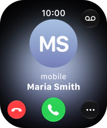 Press the Digital Crown when you get a call. Press the Digital Crown when you get a call.