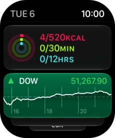 Slide your finger up or down on the stack to select the required widget. Slide your finger up or down on the stack to select the required widget.