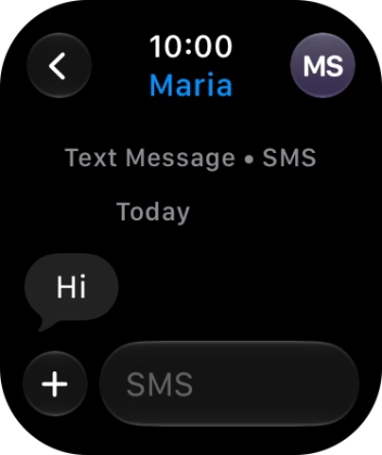 Press SMS. Press SMS.