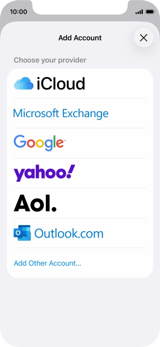 Press Add Other Account....