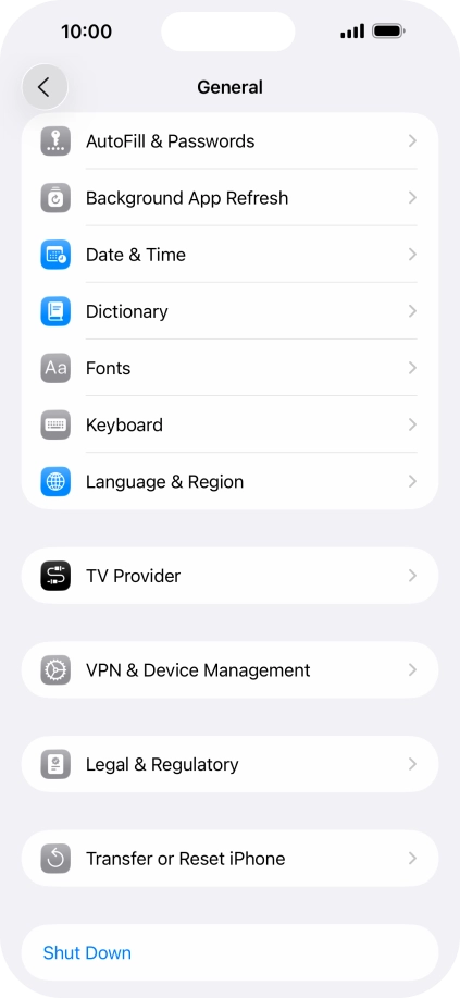 Press Transfer or Reset iPhone.