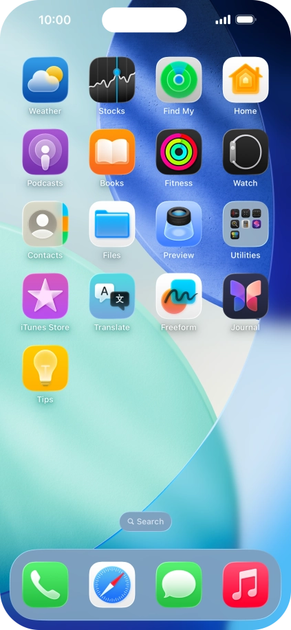 Press and hold anywhere on the home screen.