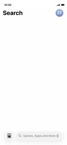 Press the search field and key in the name or subject of the required app.