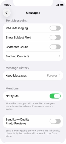 Press the indicator next to 