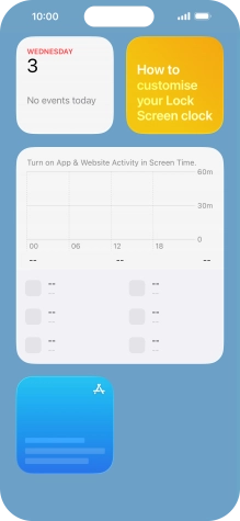 Press and hold the required widget until a pop-up menu is displayed.