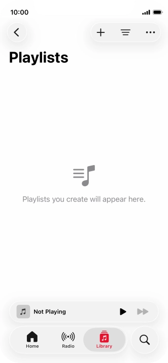 Press the new playlist icon.
