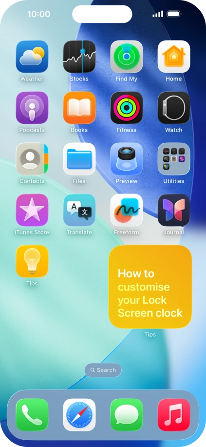 If you're using a Widget Stack: slide up or down on the stack to select the required widget.