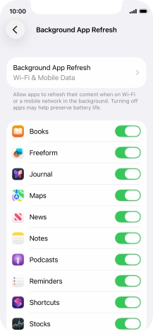 Press Background App Refresh.