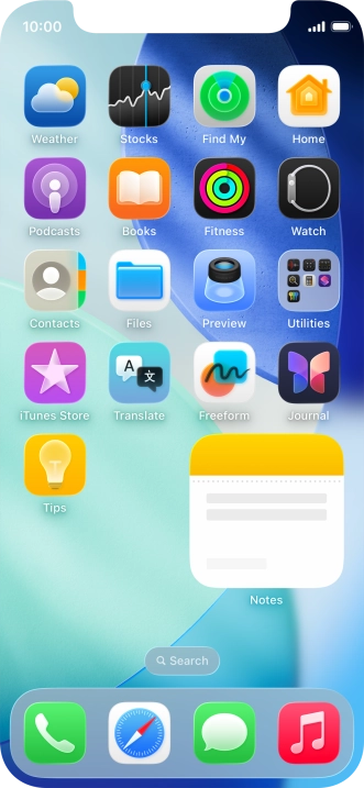 If you're using a Widget Stack: slide up or down on the stack to select the required widget.