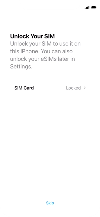 Press SIM Card.