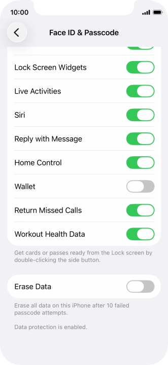 Press the indicator next to 