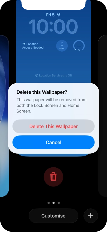 Press Delete This Wallpaper.