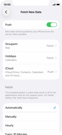 Press the indicator next to 