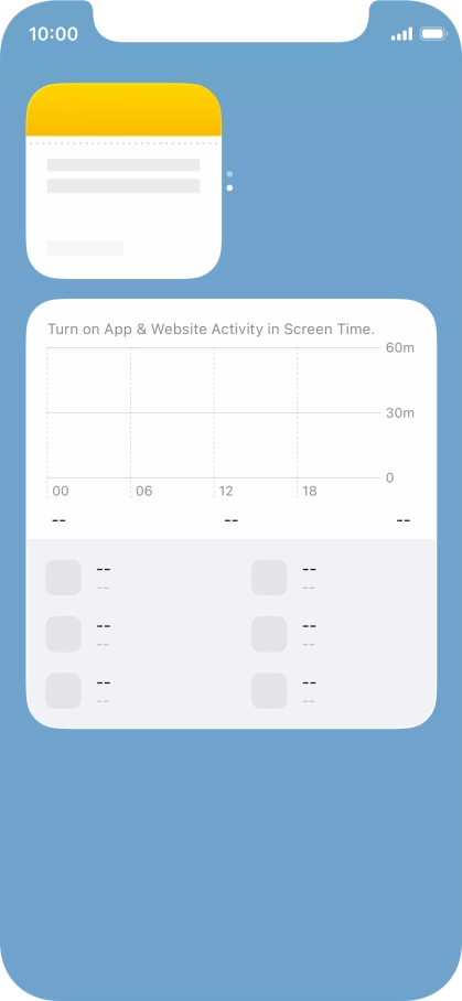 Press and hold the required Widget Stack.
