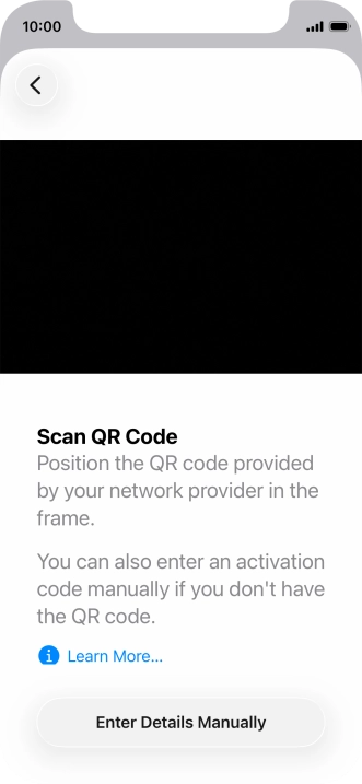 Place the QR code you've received inside the phone camera frame to scan the code.