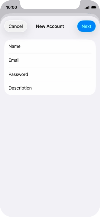 Press Description and key in the required name.