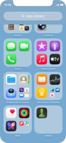 Press and hold the required app.