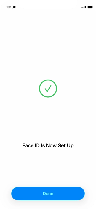 Press Done. If you haven't previously selected a phone lock code, key in a code of your own choice twice.