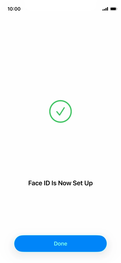 Press Done. If you haven't previously selected a phone lock code, key in a code of your own choice twice.