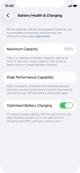 Press the indicator next to 